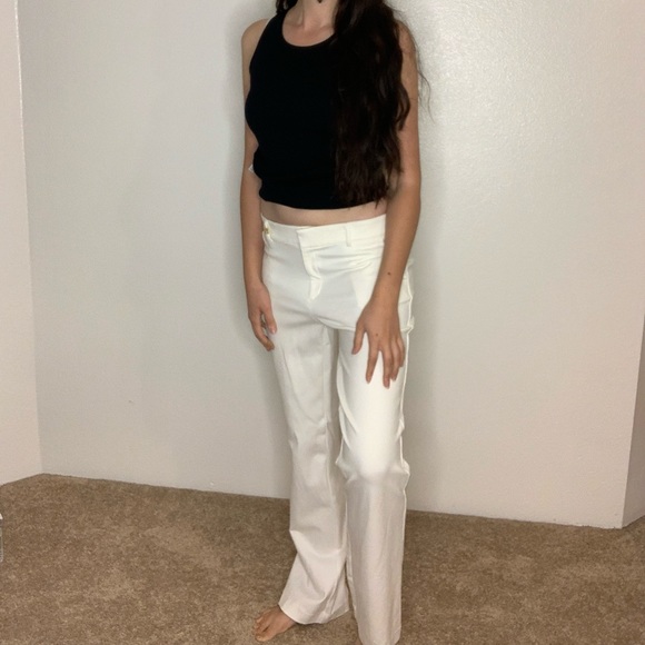 White stretch work pants - Picture 3 of 6